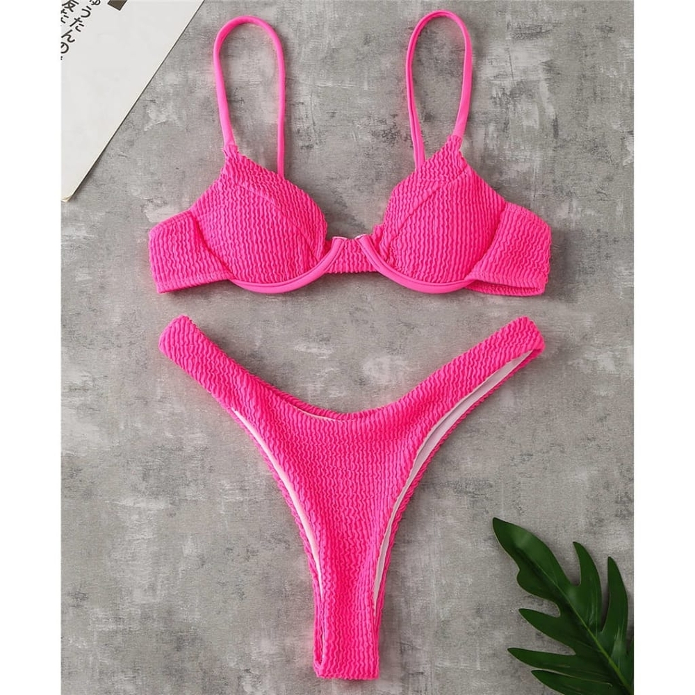 Solo Neon Pink Bikini Set